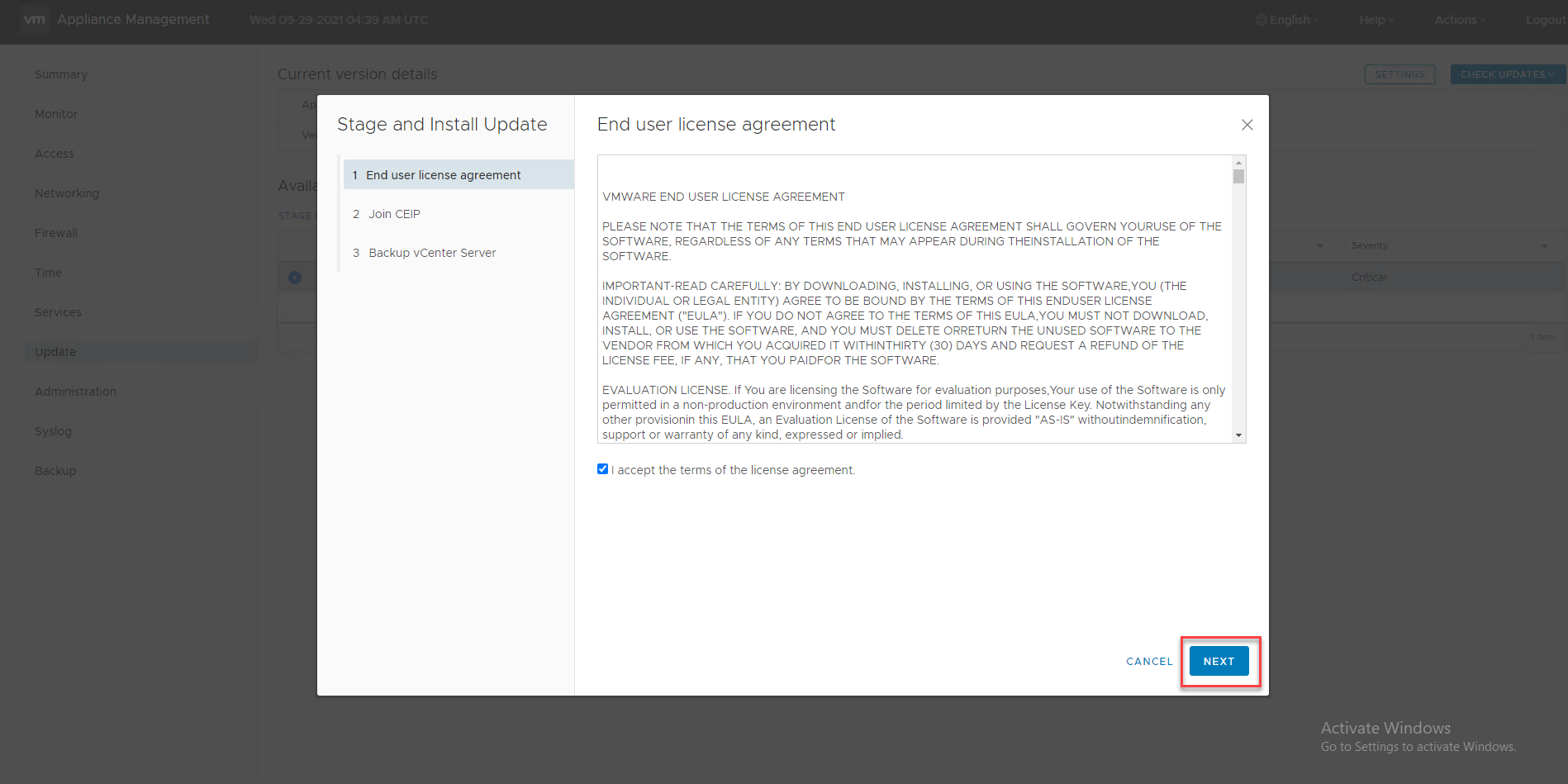 How to patch vCenter Appliance